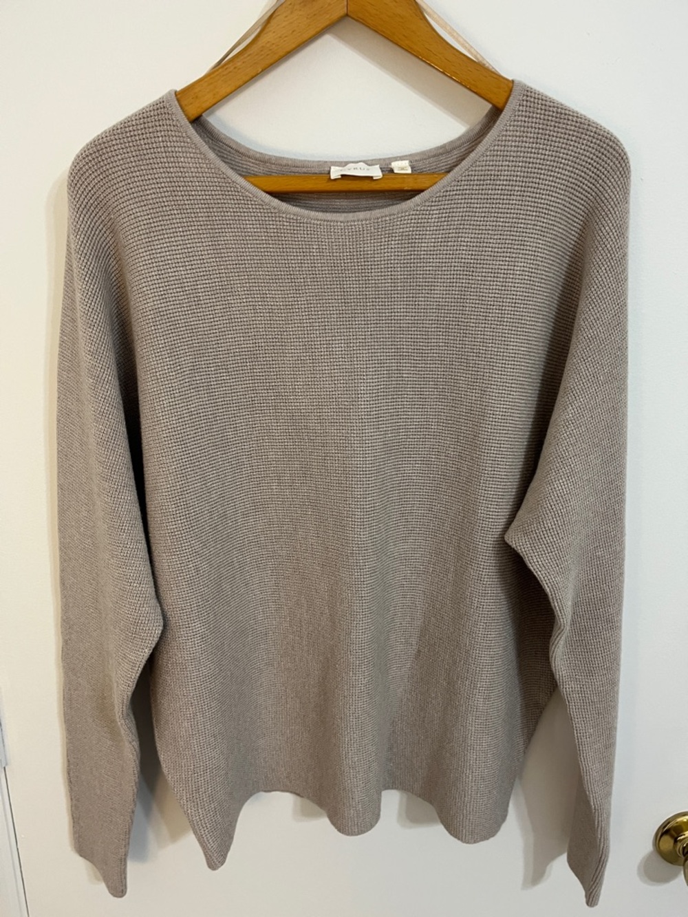 Cyrus Relaxed Crewneck Sweater in Taupe